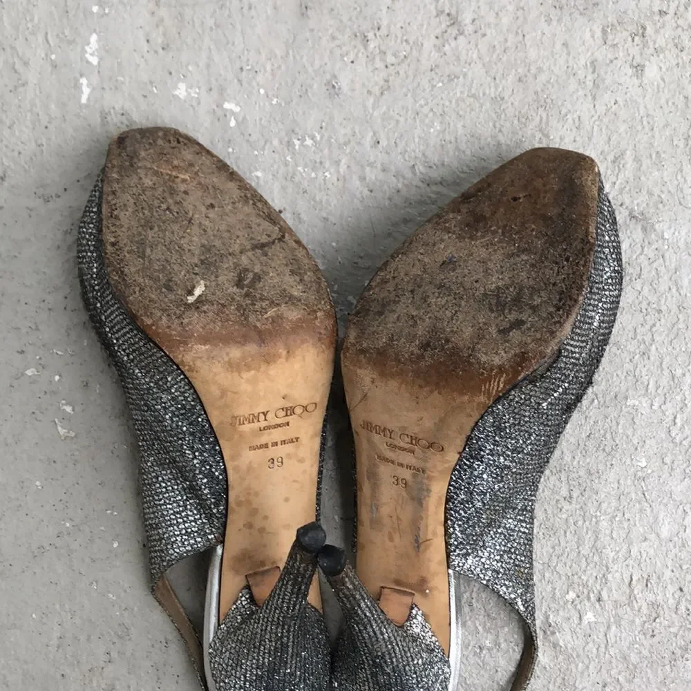 Jimmy Choo glitter n rhinestones